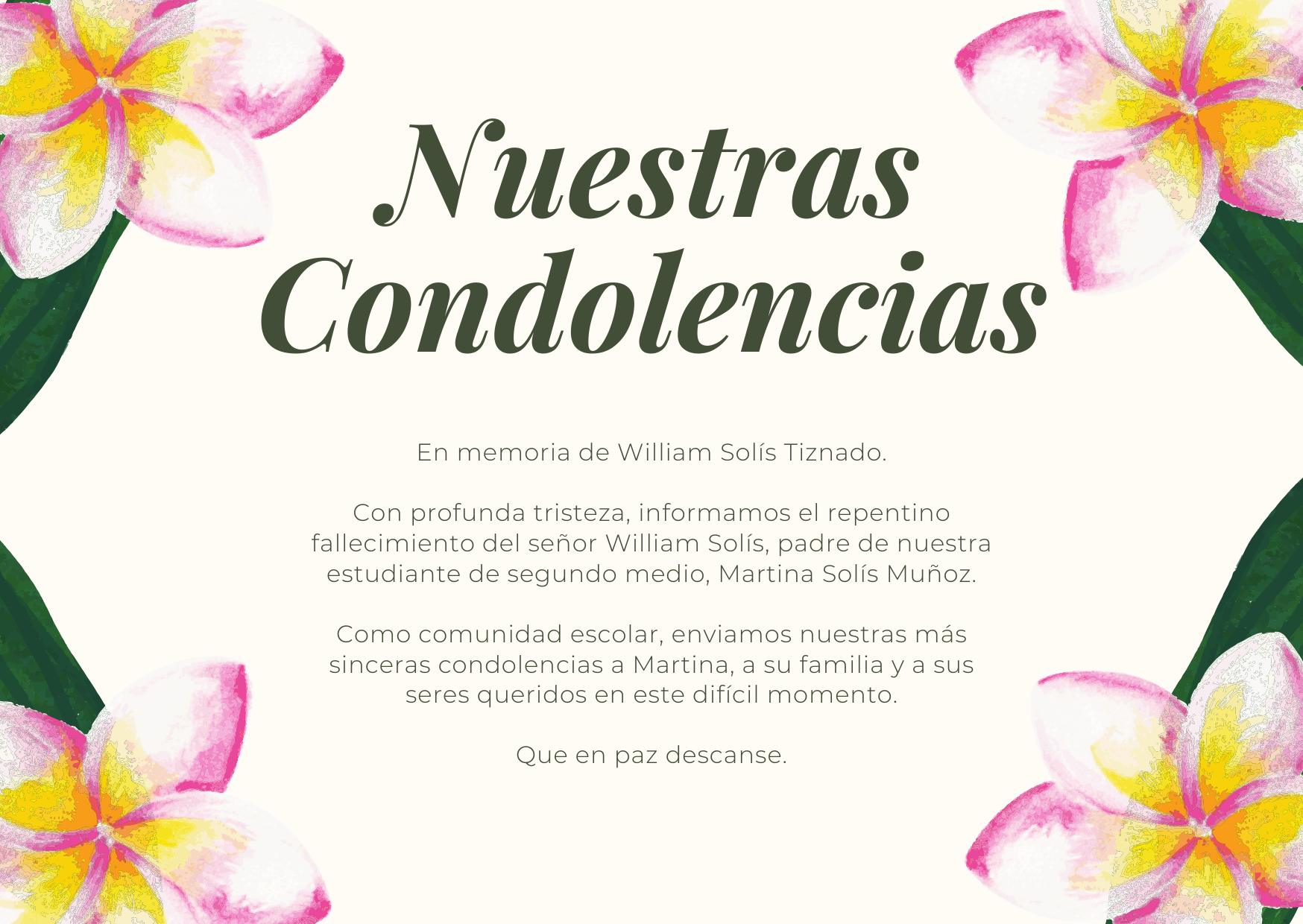 Rosa Claro Verde Floral Condolencias Pésame Tarjeta(1)